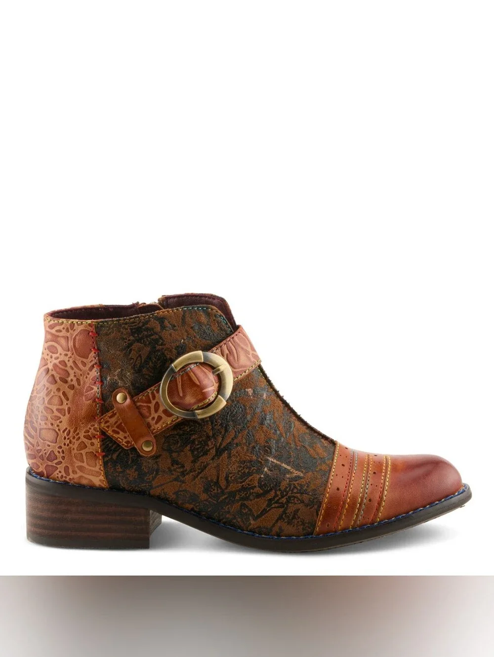 $150 Spring Step L'Artiste Georgiana Boots 39/ 8.5 Camel Multi